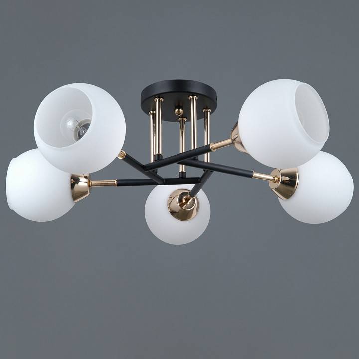 Люстра на штанге ILLUMICO LIBRA 5 ламп IL0689-5CSQ-24 BK FGD