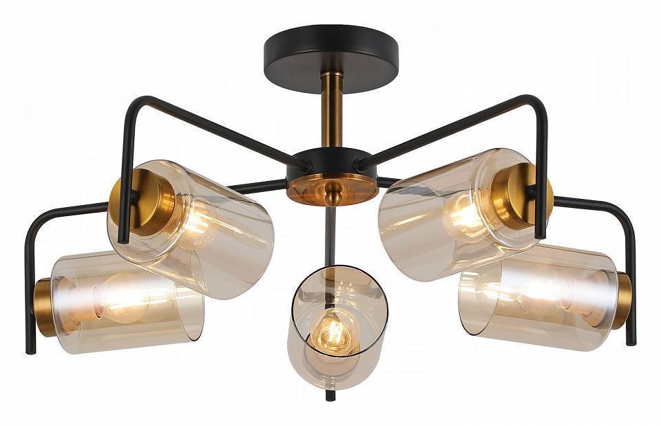 Люстра на штанге ILLUMICO  IL8248-5COU-79 BK GD