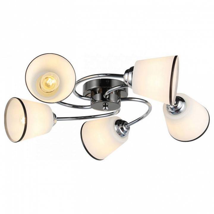 Люстра на штанге Imex 5 ламп MD.0086-5-S-CR+PBK