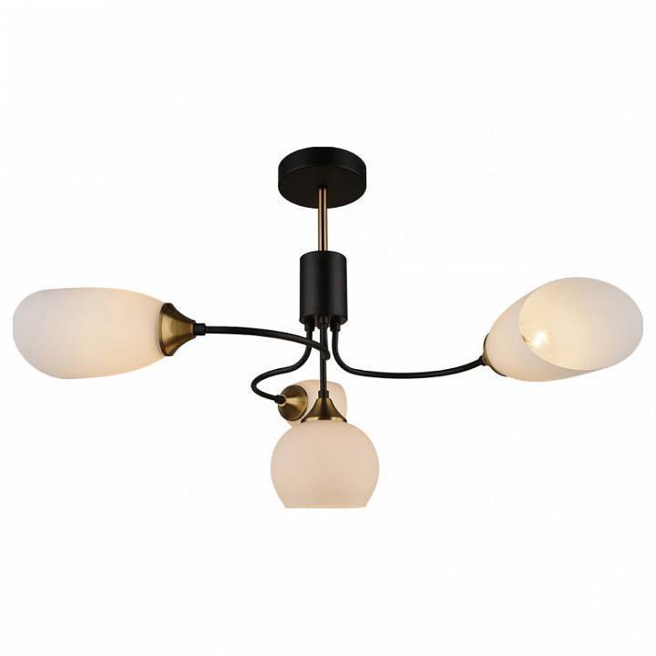 Люстра на штанге IMEX MD.3862 4 лампы MD.3862-4-S BK+CP