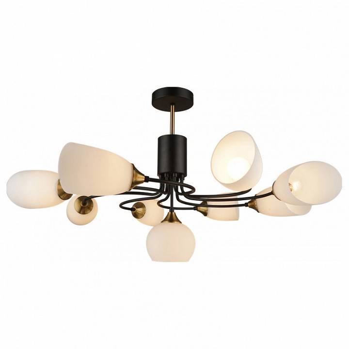 Люстра на штанге IMEX MD.3862 9 ламп MD.3862-9-S BK+CP