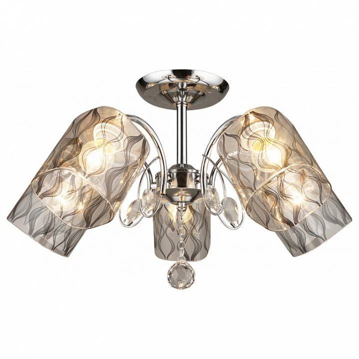 Люстра на штанге IMEX MD.4023 5 ламп MD.4023-5-S CH