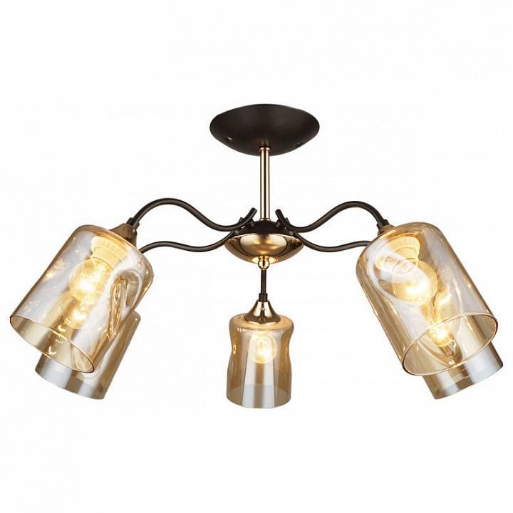 Люстра на штанге IMEX MD.4052 5 ламп MD.4052-5-S COFFEE+FGD