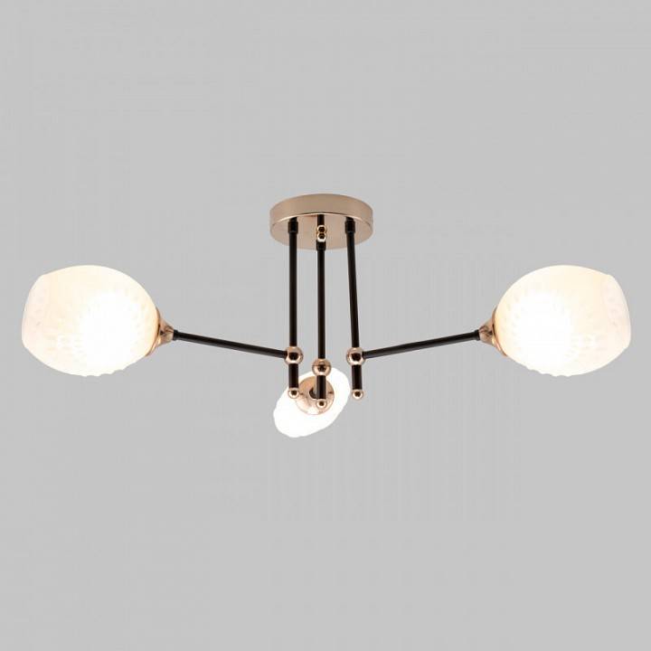 Люстра на штанге Imex MD.4144 MD.4144-3-S-BK+FGD