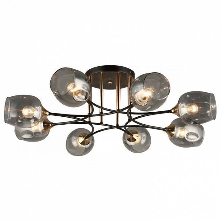 Люстра на штанге Imex MD.4882 8 ламп MD.4882-8-S COFFEE+FGD