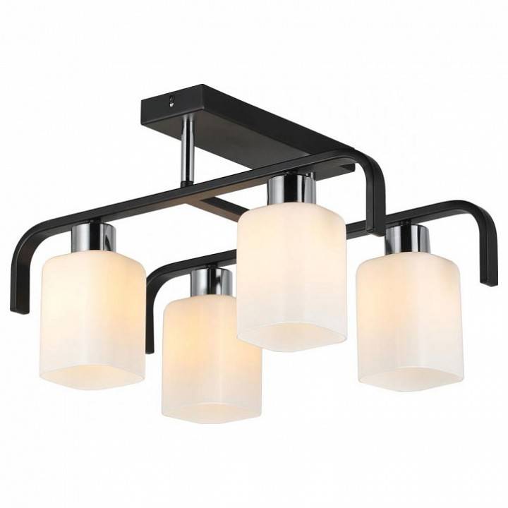 Люстра на штанге Imex MD.51538 4 лампы MD.51538-4-S-BK+CH