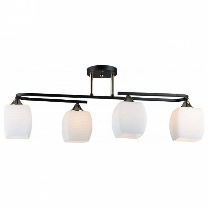 Люстра на штанге Imex MD.5485 на 4 лампы MD.5485-4-S-BK+FGD