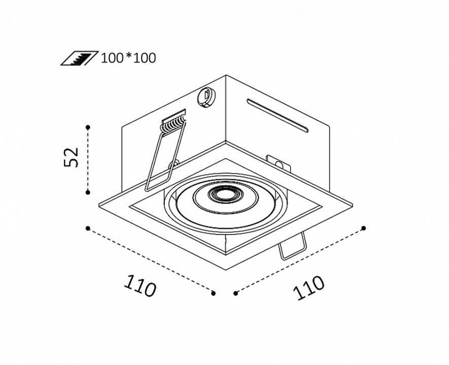 Встраиваемый светильник Italline DL DL 3032 white 3000K