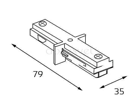 Соединитель линейный для треков Italline WSO WSO 78 black