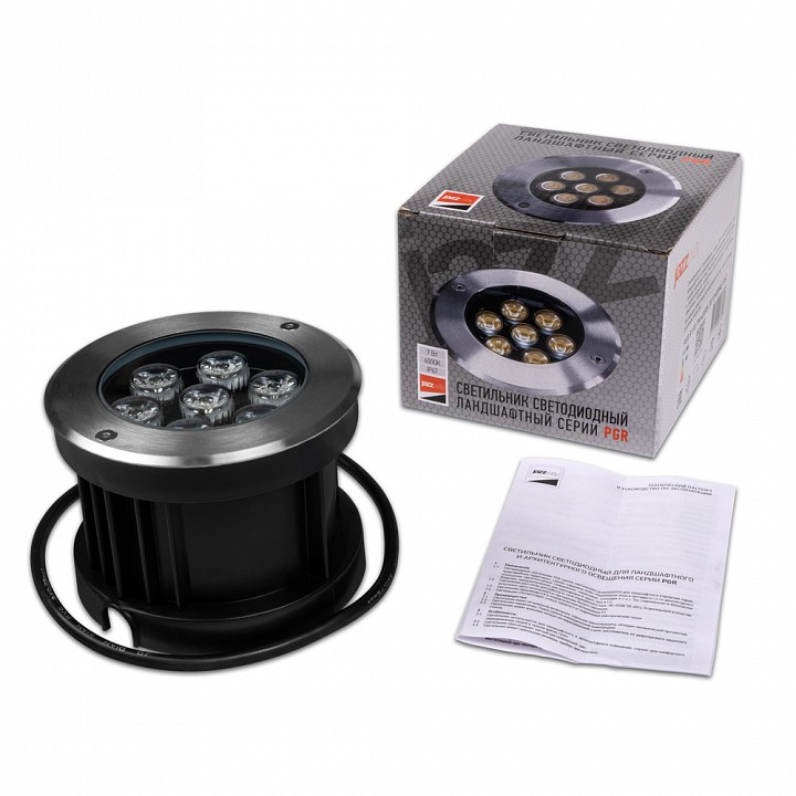 Встраиваемый светильник Jazzway  PGR R130 7W 4000K 30° Сhrome IP65