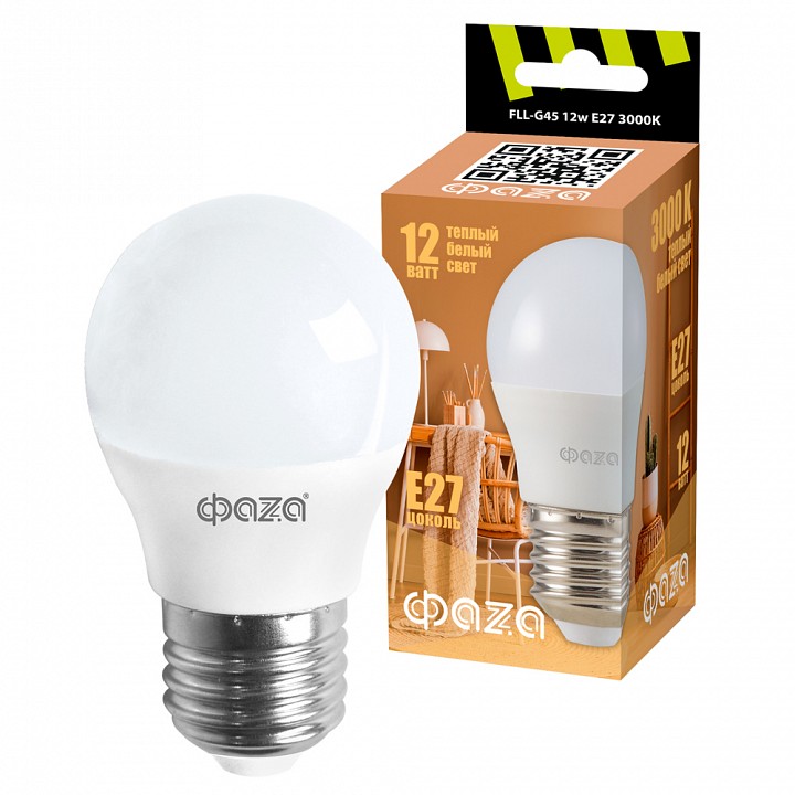 Лампа светодиодная Jazzway  E27 12Вт 3000K FLL- G45 12w E27 3000K