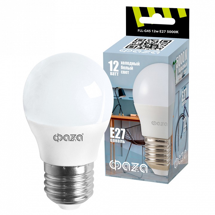 Лампа светодиодная Jazzway  E27 12Вт 5000K FLL- G45 12w E27 5000K