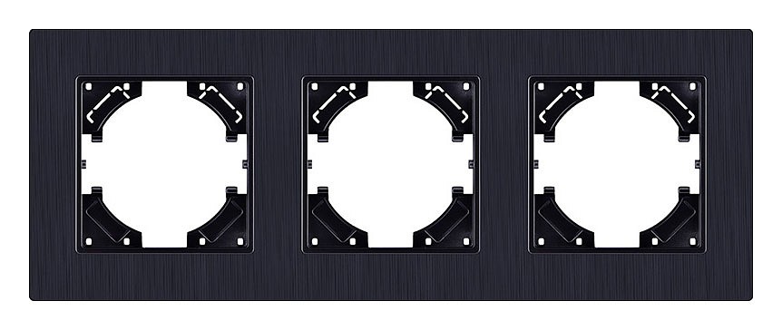 Рамка на 3 поста Kollinger Eleganz Plex EP3BK