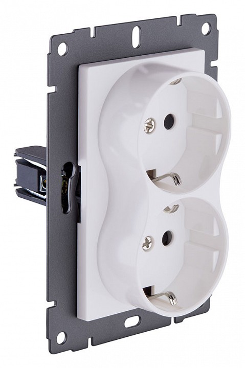 Розетка двойная с заземлением, без рамки Kollinger  REA-032WM
