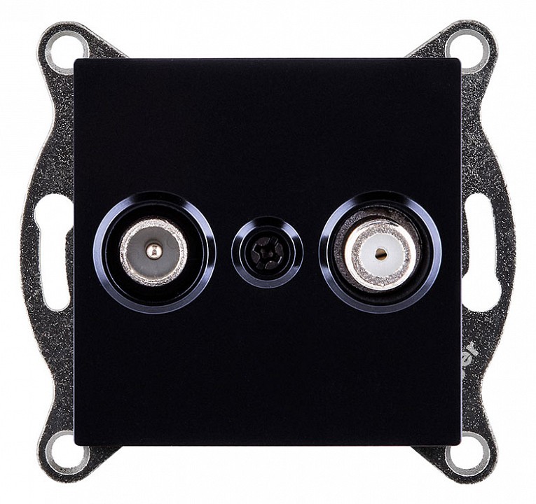 ТВ-розетка и SAT-розетка оконечная без рамки Kollinger  REA-035BK