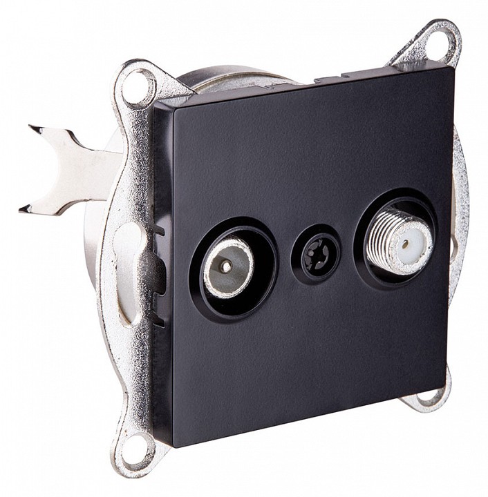 ТВ-розетка и SAT-розетка оконечная без рамки Kollinger  REA-035BK