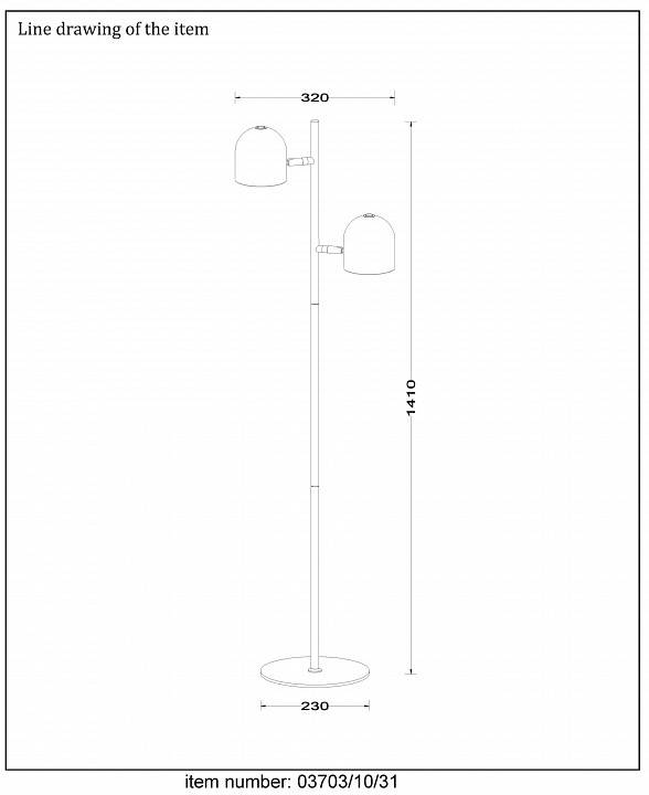 Торшер Lucide Skanska 03703/10/31