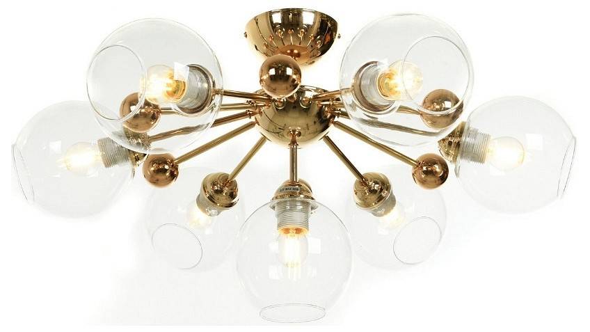 Люстра на штанге LUMINA DECO Devoli LDC 8040-7 F.GD+PR