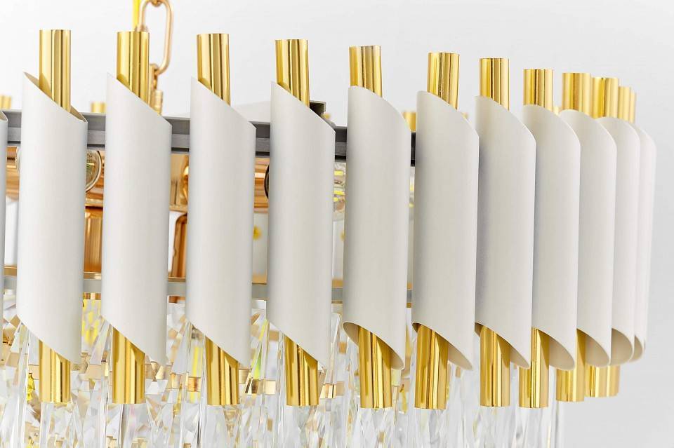 Подвесная люстра LUMINA DECO MAZINI LDP 6003-500 WT+F.GD