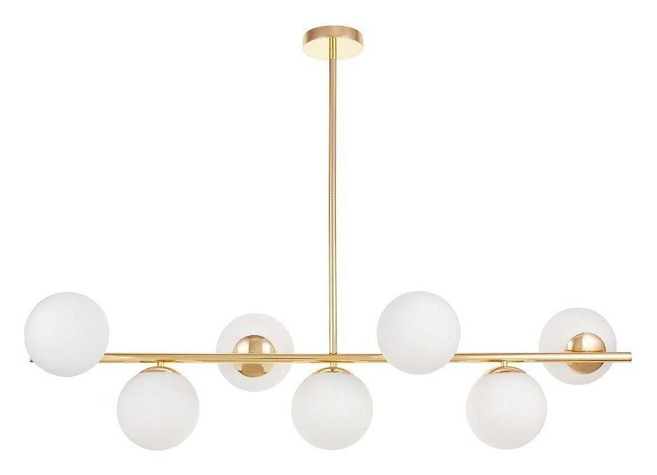 Люстра на штанге LUMINA DECO Fredica 7 ламп золотая LDP 6030-7 GD