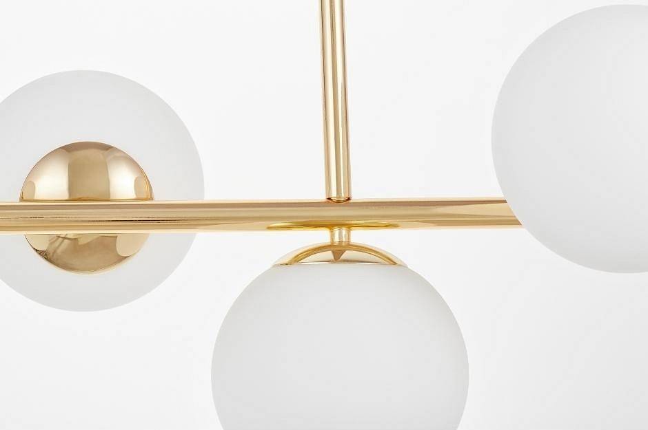 Люстра на штанге LUMINA DECO Fredica 7 ламп золотая LDP 6030-7 GD