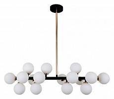 Люстра на штанге LUMINA DECO Marsiada 16 ламп черная/золотая LDP 6033-16 BK+GD