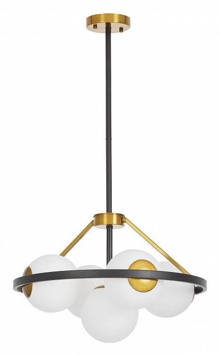 Люстра на штанге LUMINA DECO Donzano 5 ламп черная/белая LDP 8034-5 BK+WT