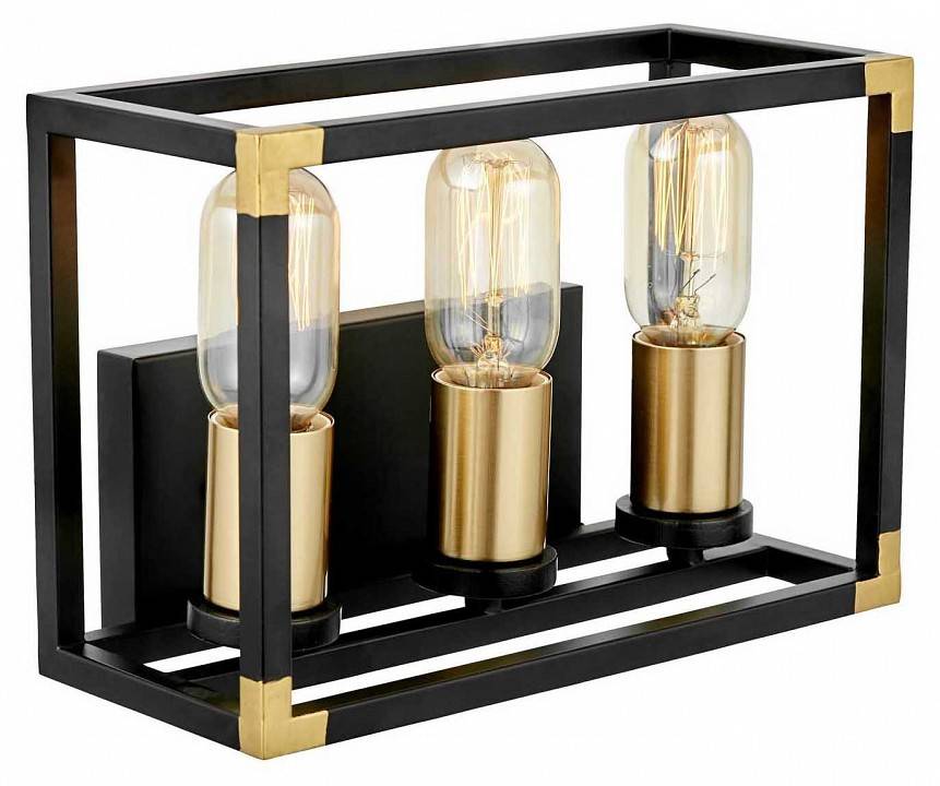 Накладной светильник LUMINA DECO Waldorf черный/латунь LDW 1140-3 BK+MD