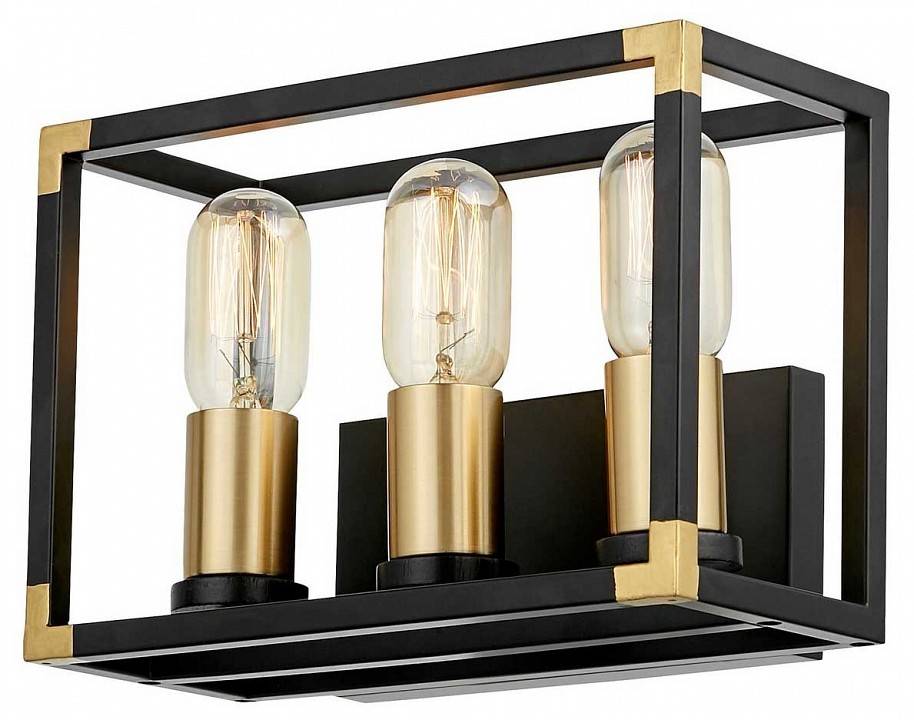 Накладной светильник LUMINA DECO Waldorf черный/латунь LDW 1140-3 BK+MD