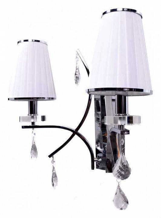 Бра LUMINA DECO Glamour LDW 66247-2 WT+CHR