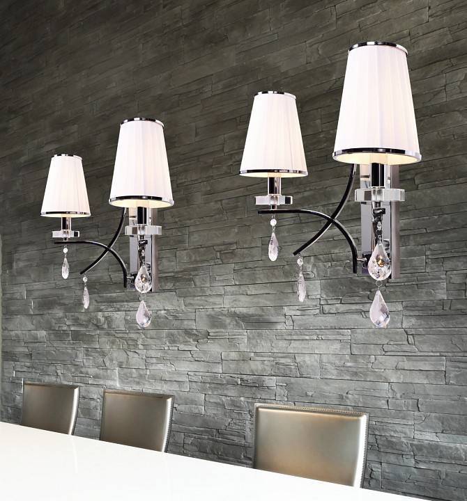 Бра LUMINA DECO Glamour LDW 66247-2 WT+CHR