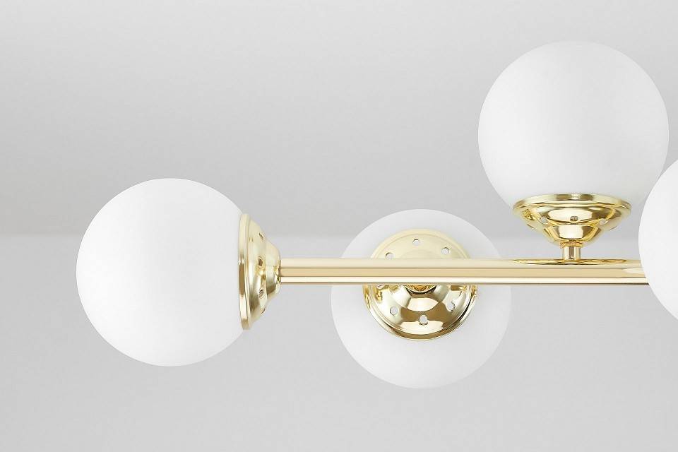 Люстра на штанге LUMINA DECO Fino 8 ламп золотая TP 2005-8 GD