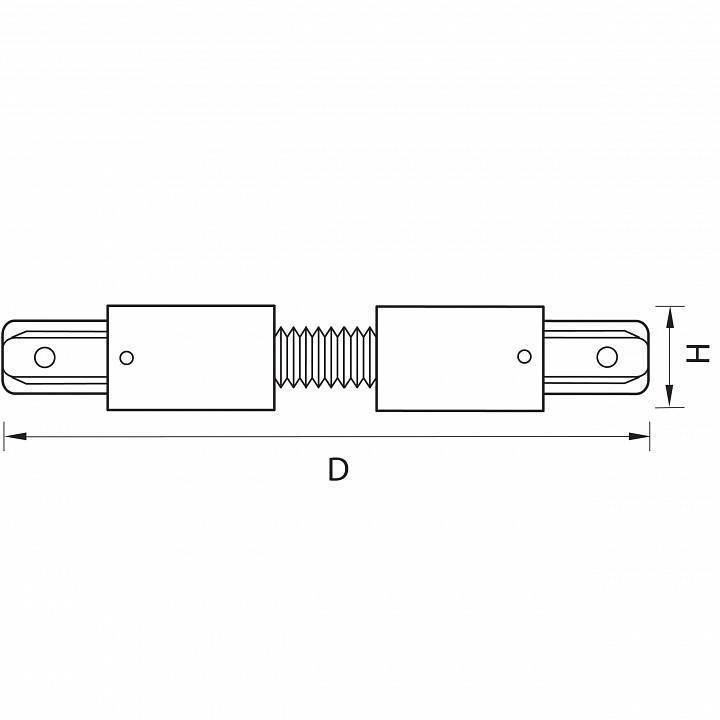 Соединитель гибкий для треков Lightstar Barra 501157