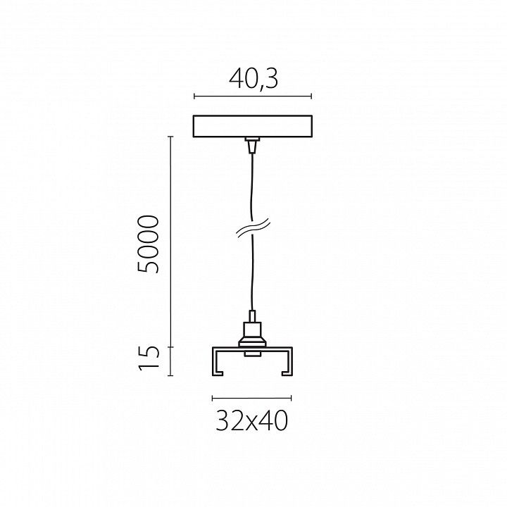 Подвес для трека Lightstar Quattro 504197-FR2