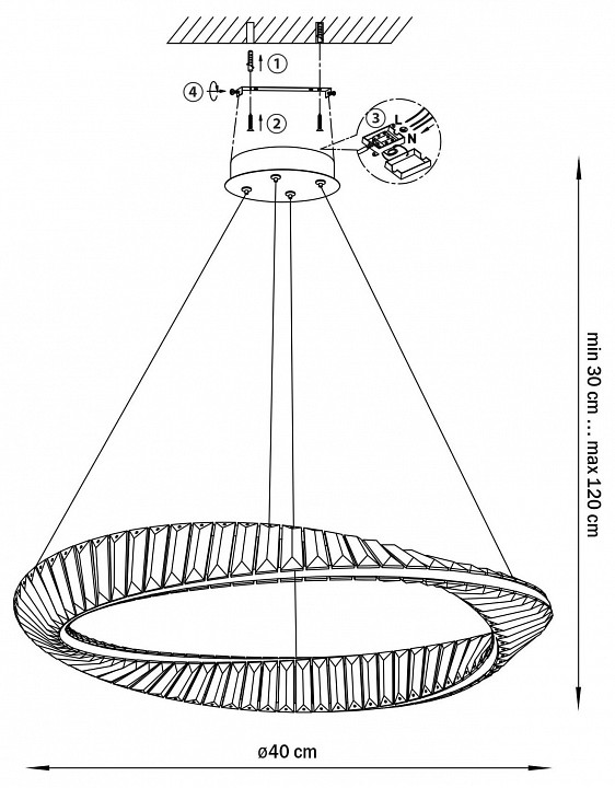 Подвесной светильник Lightstar Vidare 699043