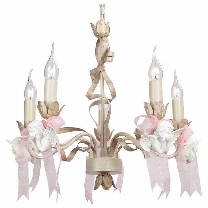 Подвесная люстра Lucia Tucci Angelo 5 ламп слоновая кость ANGELO 147.5 Ivory