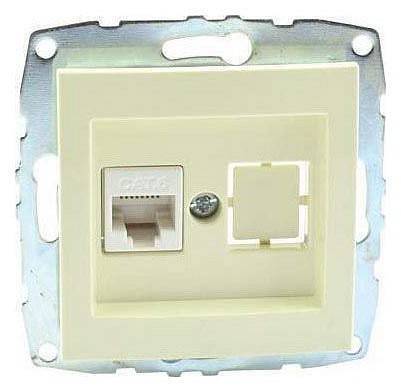 Розетка компьютерная RJ-45 без рамки Mono Electric Despina / Larissa 500-001705-125