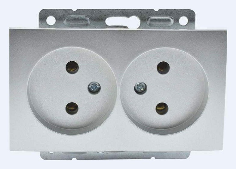 Розетка двойная, без рамки Mono Electric Despina / Larissa 500-002105-121