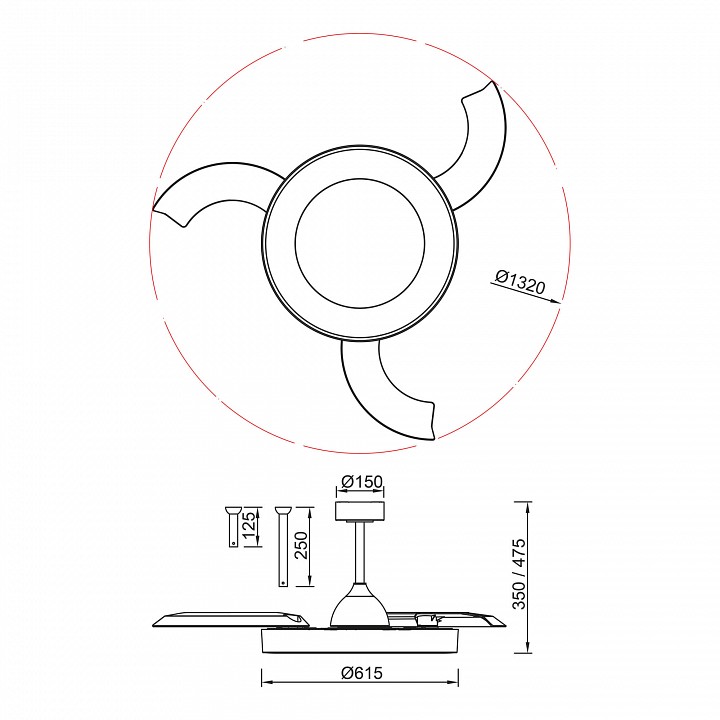 Светильник с вентилятором Mantra NISEKO FAN 9057