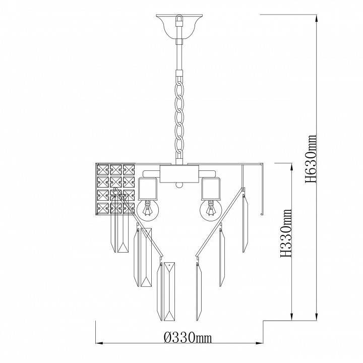Подвесная люстра De City Бриз 34 6x40 Вт E14 111013906