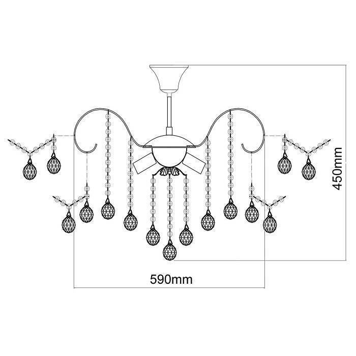 Люстра на штанге MW-Light Жемчуг 9 8 ламп 232016708