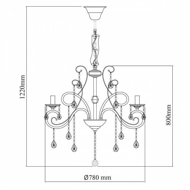 Подвесная люстра Chiaro Сюзанна 3 6 ламп 458010906