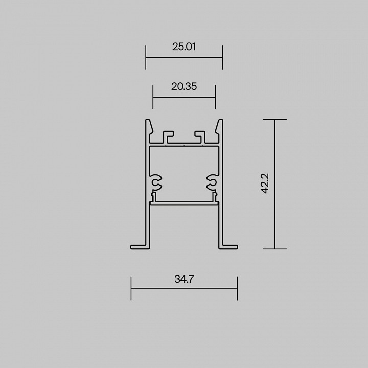 Профиль алюминиевый встраиваемый Maytoni 632015
