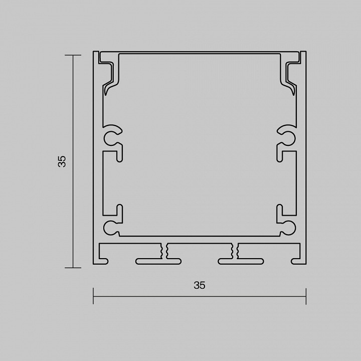 Шинопровод накладной Maytoni Exility 1 м черный 633002