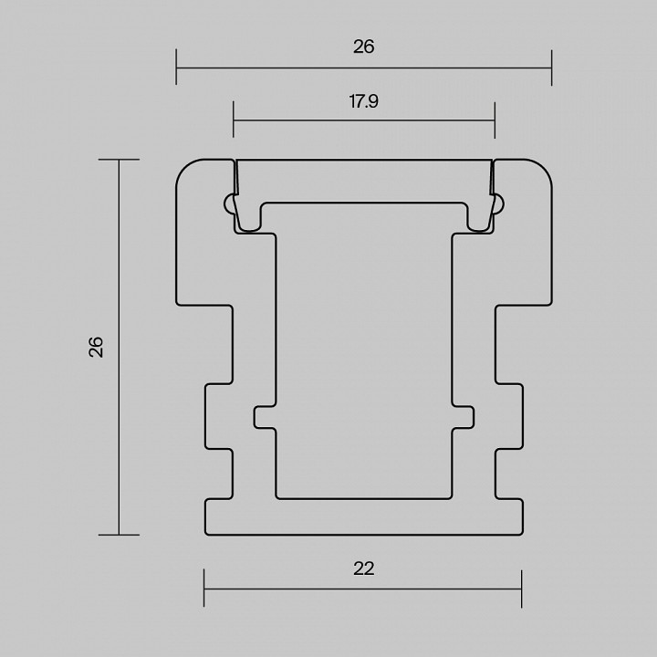 Профиль алюминиевый встраиваемый Maytoni 636016