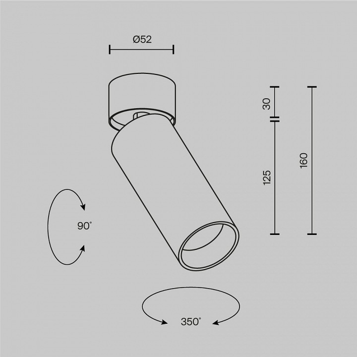 Потолочный светильник Maytoni Technical Focus LED 12 Вт 3000K C055CL-L12W3K-SS-W