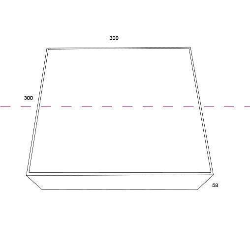 Накладной светильник Maytoni Zon LED 40 Вт 4000K черный квадратный C067CL-L40B4K