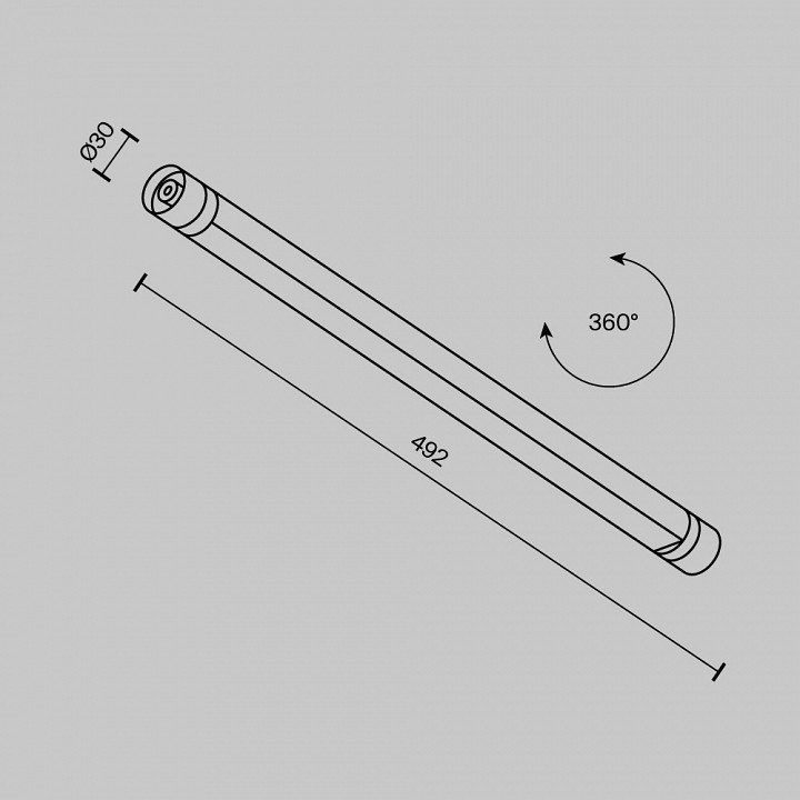Модульный светильник Maytoni Basis 12 Вт 3000 K C147CL-L500-12W3K-B