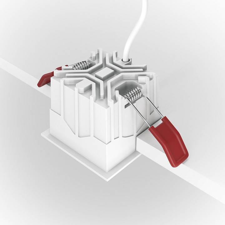 Встраиваемый светильник Maytoni Alfa 10 Вт 4000K квадратный диммируемый DL043-01-10W4K-D-SQ-WB