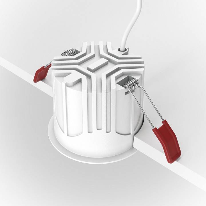 Встраиваемый светильник Maytoni Alfa 15 Вт 4000 K круглый белый/черный DL043-01-15W4K-RD-WB